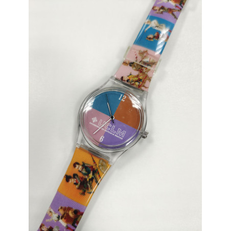 Reloj UCLM motivos Quijote esfera colores